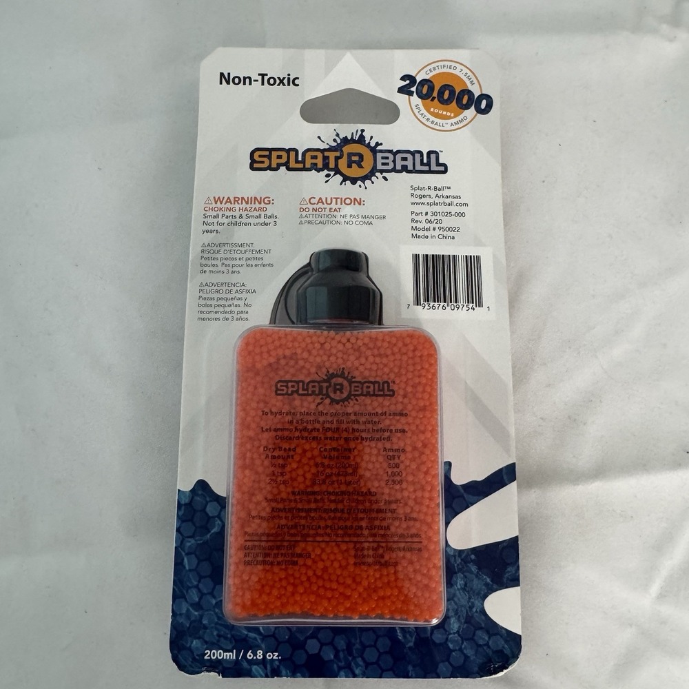 New Sealed SplatRball 20,000 Rounds 7.5mm Orange Ammo Certified Splat-R-Ball - Picture 2 of 2